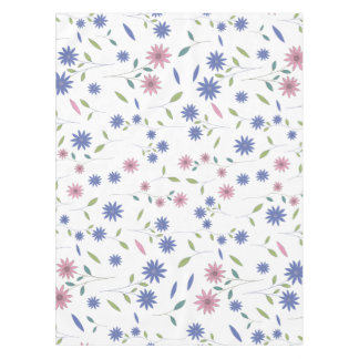 Mantel Patrón floral continuo de rosa y azul