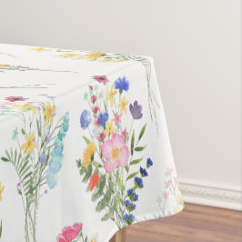 Mantel Patrón floral de acuarela de flores silvestres