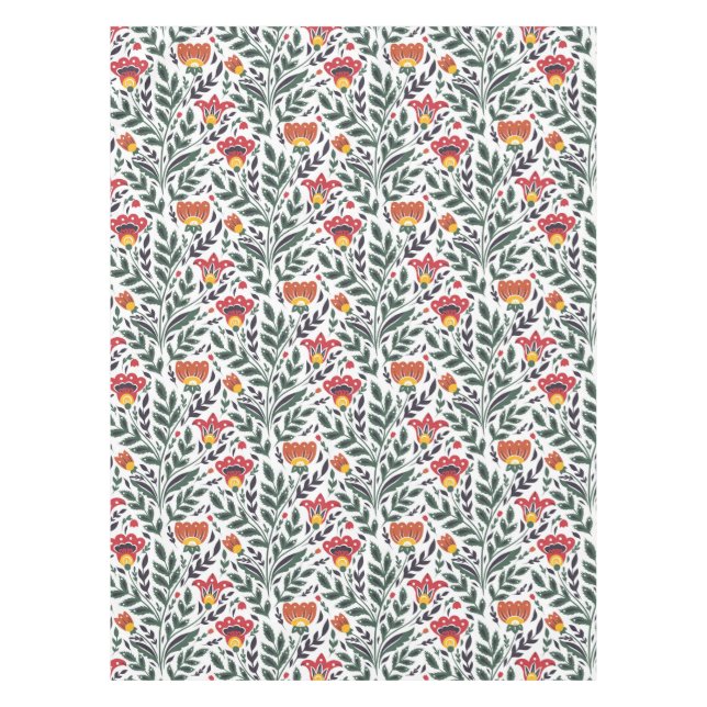 Mantel Patrón floral de arte folclórico (Anverso)
