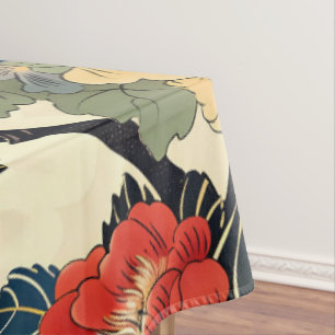 Mantel Patrón floral de arte Ukiyo-E japonés