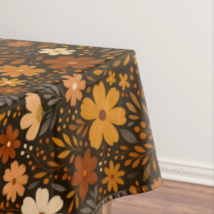 Mantel Patrón floral de caída vintage - Flores de otoño