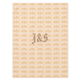 Mantel Patrón floral de estilo Art Decó Monogramado