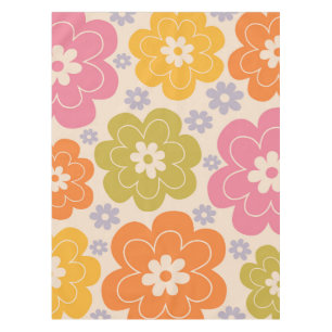 Mantel Patrón floral de estilo retro de los años 60