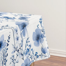 Patrón floral de flores silvestres acuarela azul b