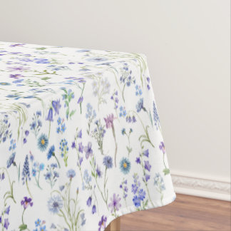 Mantel Patrón floral de flores silvestres púrpura azul ac