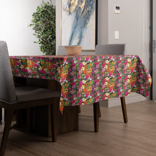 Mantel Patrón floral de jardines de flores de Zinnia