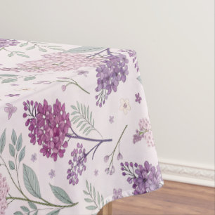 Mantel Patrón floral de lila rosa suave y púrpura