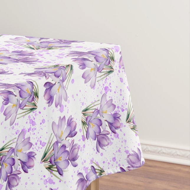 Mantel Patrón floral de primavera de Crocus (In Situ)
