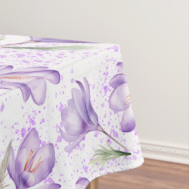 Mantel Patrón floral de primavera de Crocus (In Situ)
