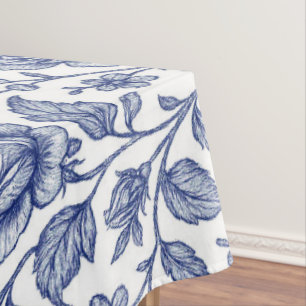 Mantel Patrón floral de Rosas azules reales