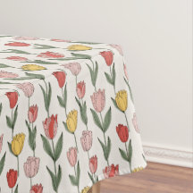 Patrón Floral de Tulipán Moderno Botánica Suave Pr
