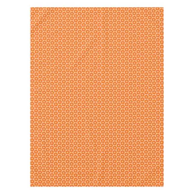Mantel Patrón floral del naranja y el retro de la pradera (Anverso)