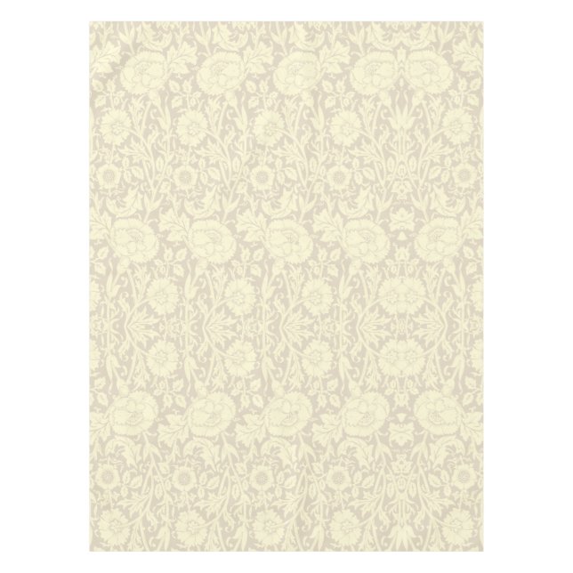 Mantel Patrón floral elegante de crema beige sutil (Anverso)