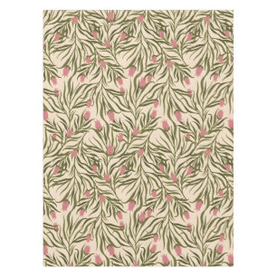 Mantel Patrón floral en forma de campana rosa estilizado