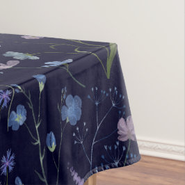 Mantel Patrón Floral Flor Silvestre Bonito Púrpura Azul