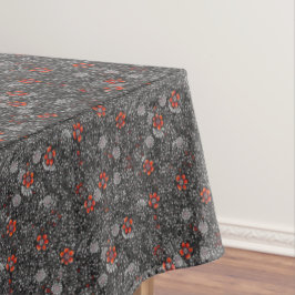 Mantel Patrón floral gris y Naranja sutil Moda de boho li