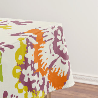 Mantel Patrón floral malva y Naranja vintage