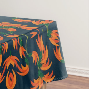 Mantel Patrón floral naranja fluido