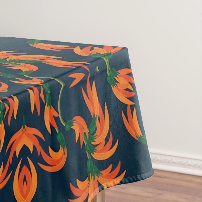 Mantel Patrón floral naranja fluido (In Situ)