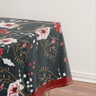 Mantel Patrón Floral Negro Malhumorado