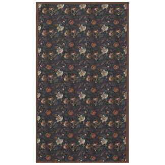 Mantel Patrón Floral Negro Malhumorado