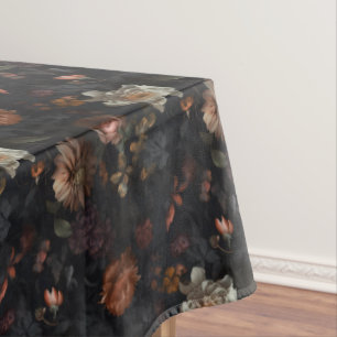 Mantel Patrón Floral Negro Malhumorado