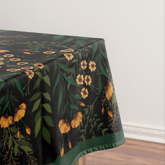 Mantel Patrón floral negro temperamental