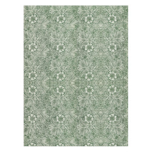 Mantel Patrón floral ornamentado de flores blancas y hoja