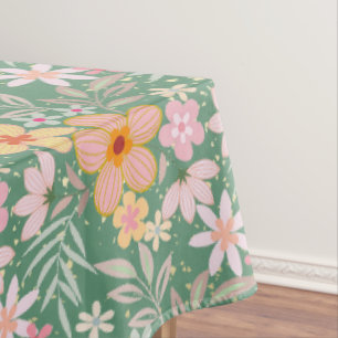 Mantel Patrón floral Pastel C01 LGreen BG