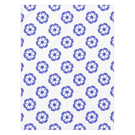 Mantel Patrón floral redondo azul