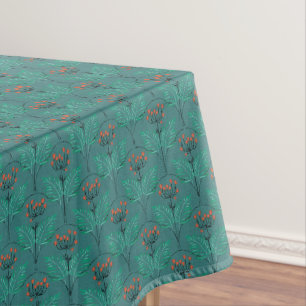 Mantel Patrón floral retro en estilo art déco.
