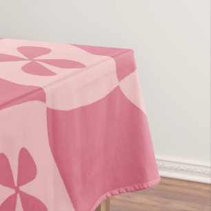 Mantel Patrón floral retro-rosado controlado