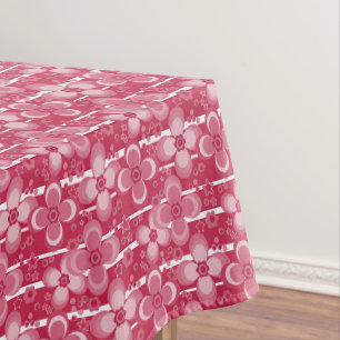 Mantel Patrón floral rojo y blanco