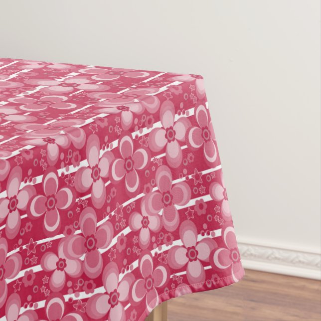 Mantel Patrón floral rojo y blanco (In Situ)