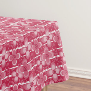 Mantel Patrón floral rojo y blanco