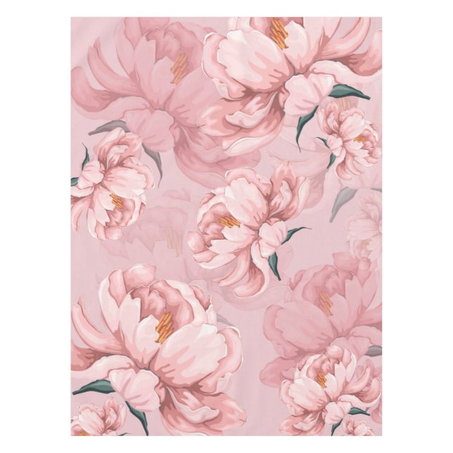 Mantel Patrón floral rosa (Anverso)
