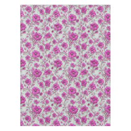 Mantel Patrón floral rosa vibrante con flores magenta