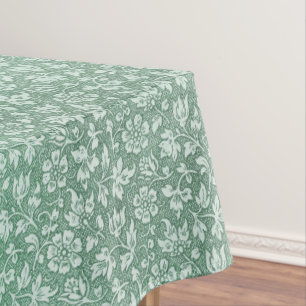 Mantel Patrón floral verde vintage rustico