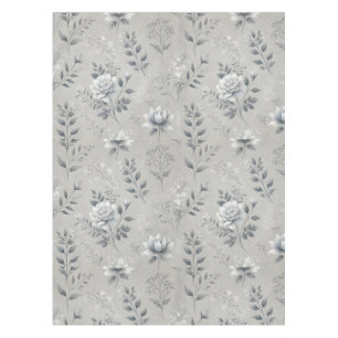 Mantel Patrón floral vintage sobre fondo gris ruso