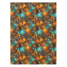 Patrón fractal abstracto turquesa marrón