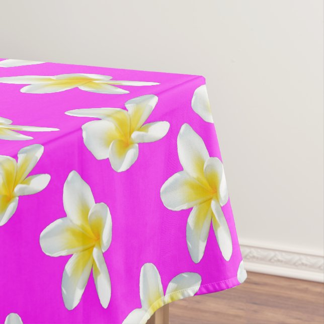 Mantel Patrón Frangipani Amarillo Y Rosa, (In Situ)