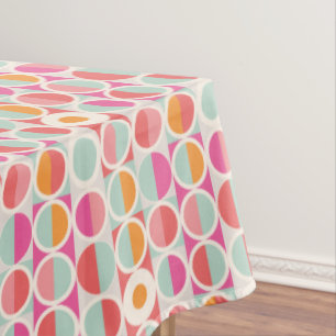 Mantel Patrón geométrico azul Naranja rosa