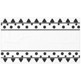 Mantel Patrón geométrico blanco y negro