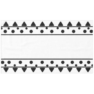 Mantel Patrón geométrico blanco y negro