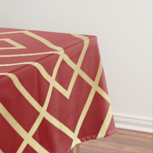 Mantel Patrón geométrico del Art Decó del Rojo Chino Mode
