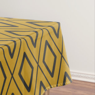 Mantel Patrón geométrico dinámico negro y naranja