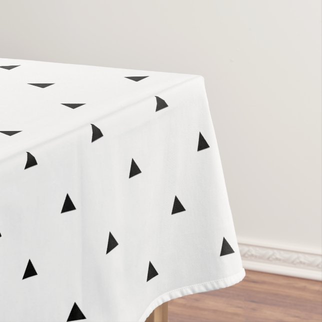 Mantel Patrón geométrico elegante blanco negro | triángul (In Situ)