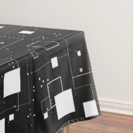 Mantel Patrón geométrico en blanco y negro