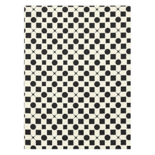 Mantel Patrón geométrico en blanco y negro con círculos