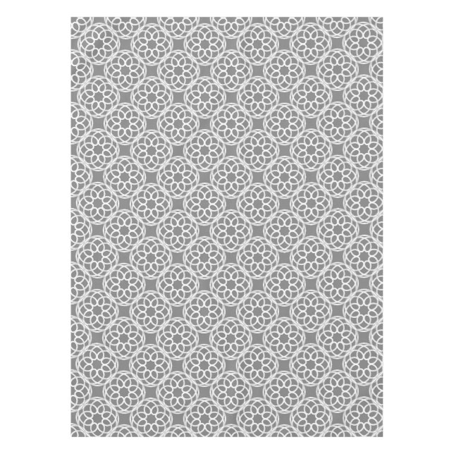 Mantel Patrón geométrico gris blanco sin fisuras (Anverso)
